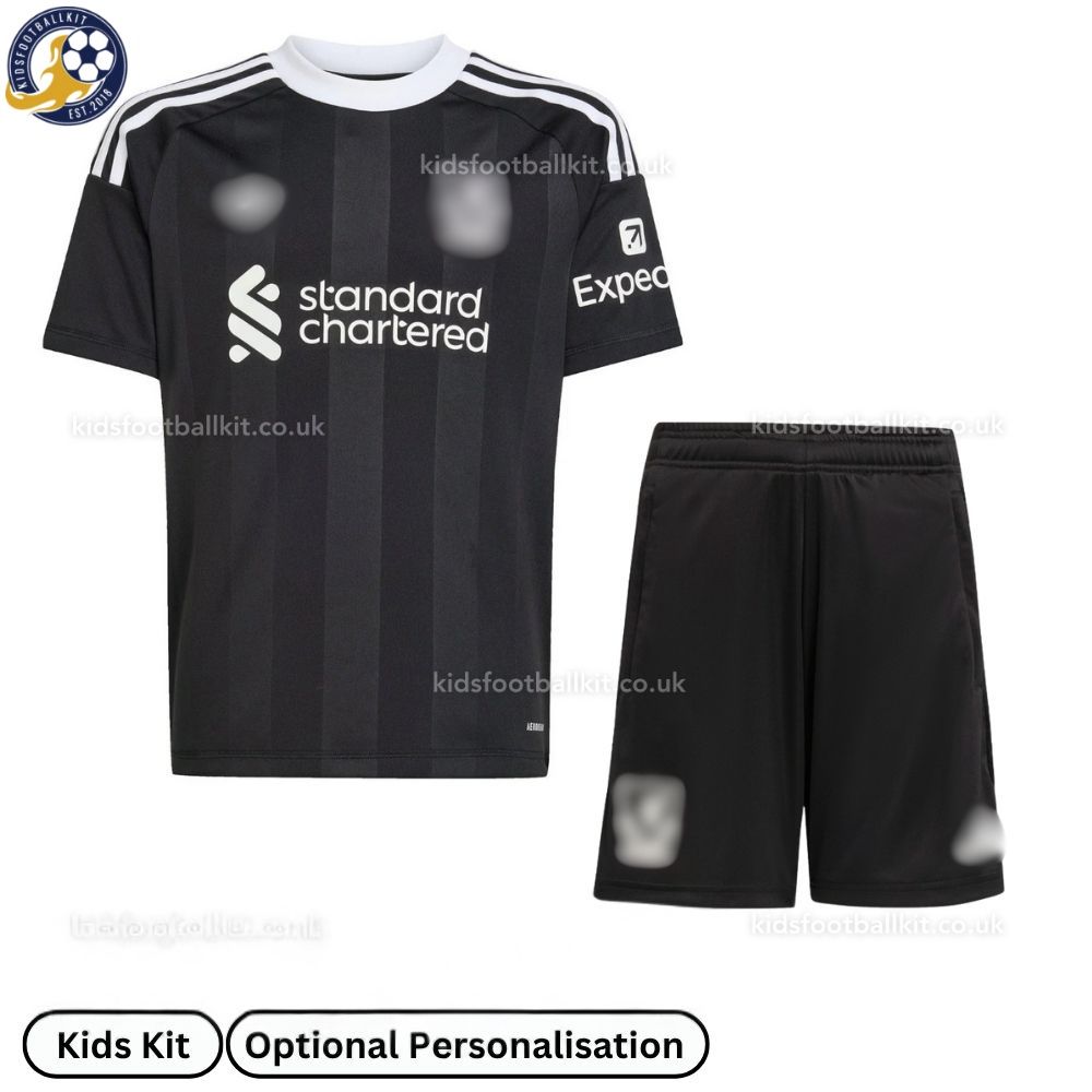 Lvr^_^pooI Goalkeeper Kids Football Kit 2025/26 (No socks) – Black